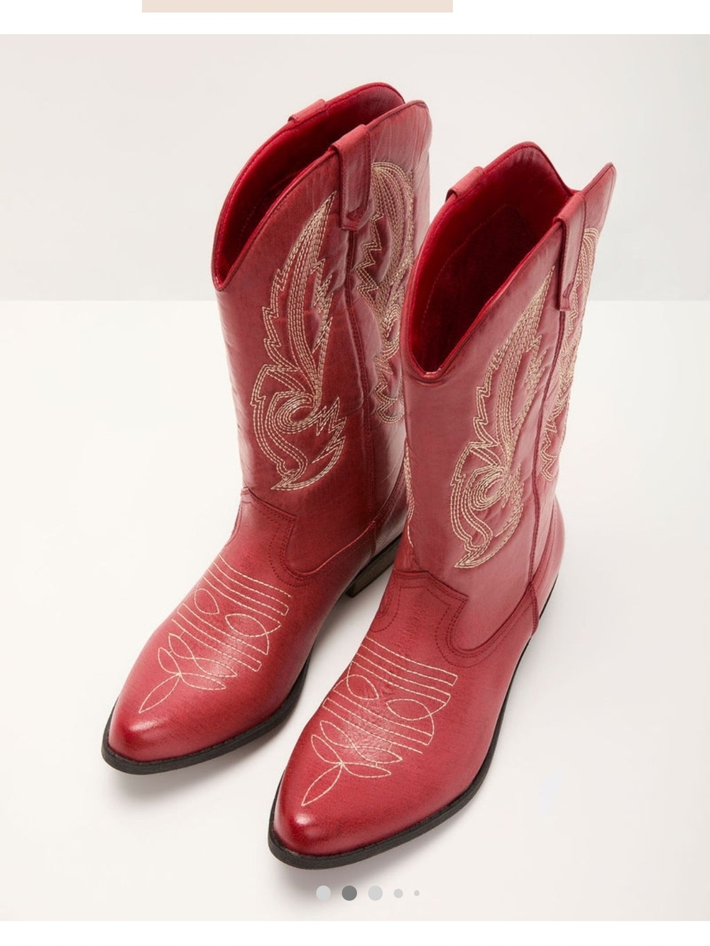 Vici Red Embroidered Cowboy Boots
